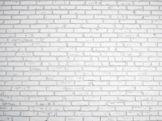 White brick wall with grungy texture and vintage feel, ideal for design projects, backgrounds, brick wall, wall