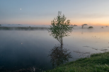 sunrise over the river