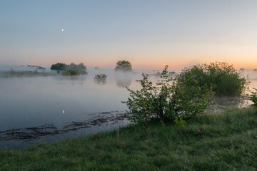 misty morning on the river