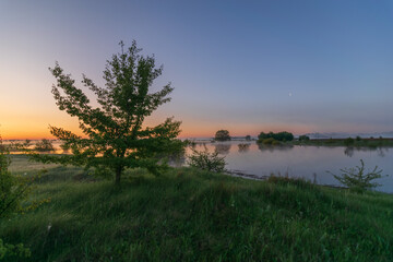 Obraz premium view of the river in the city