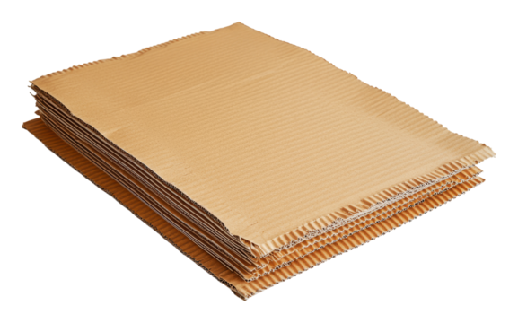 Stacked sheets of cardboard for crafting projects, cut out - stock png.