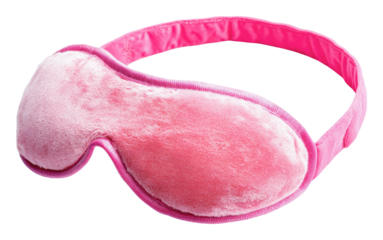 Comfortable pink sleep mask for better rest, cut out - stock png.
