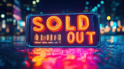 Sold Out Neon Sign