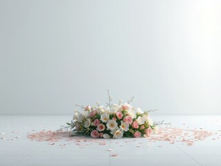 Honoring the departed with a floral memorial design, condolence card, remembrance text, memory lane sentiment