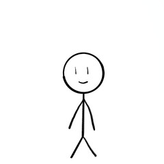 Stickman Happy Trasnparent