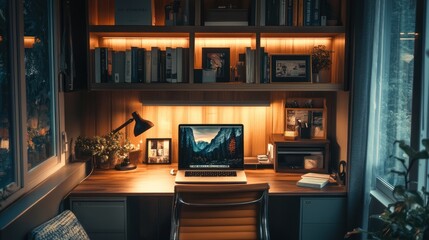 Cozy Home Office with a View