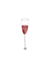 Thin glass of red wine transparent