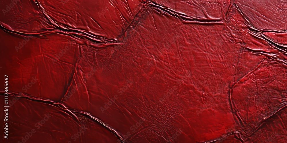 Poster red textured background resembling natural leather, perfect for showcasing the surface of a book or 