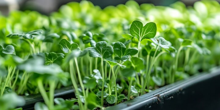 Cucumber sprouts growing in a box designed for sprouting, showcasing healthy and vibrant cucumber sprouts in a nurturing environment, ideal for gardening enthusiasts and health conscious individuals.