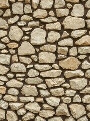 Fototapeta premium Rough stone wall with a variety of shapes and sizes, background, pattern