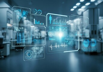 medicine doctor hold healthcare medical icons for the Health insurance concept in hospital background