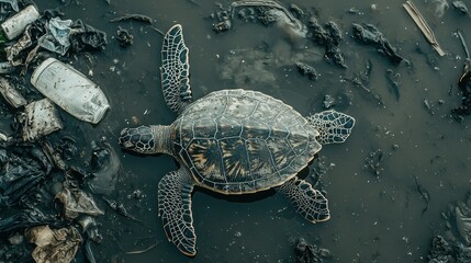 Fototapeta premium Impact of Climate Change on Sea Turtles Biodiversity Loss in Marine Ecosystems