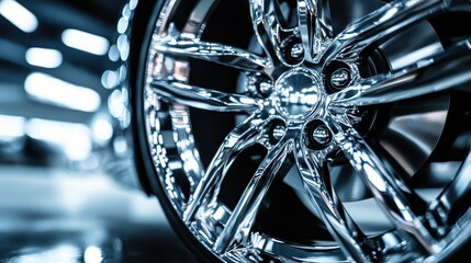 Shiny Chrome Car Wheel