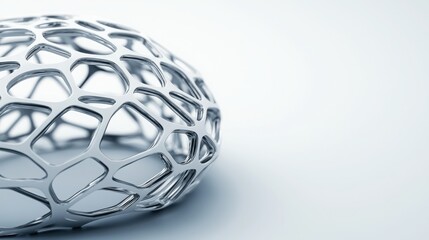 Sleek artistic representation of high-strength titanium structure laboratory setting digital render minimalist environment close-up perspective innovative design concept for industrial application