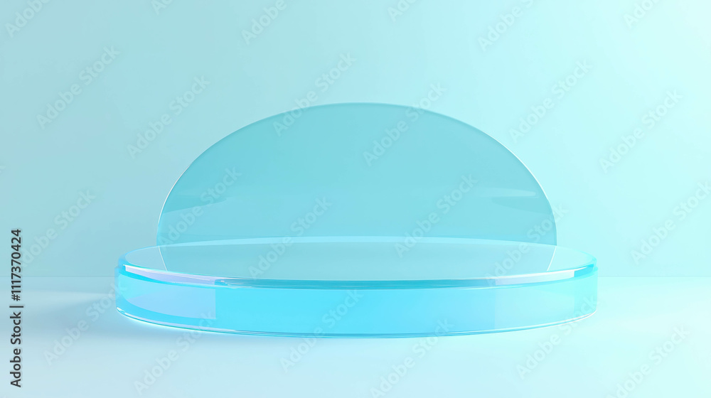 Poster 3d product stand with clean edges and soft shape for modern display solutions
