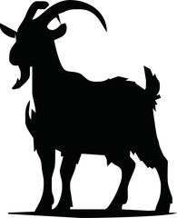 Goat silhouette icon symbol logo black design vector illustration