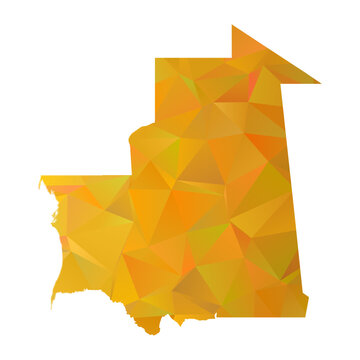recommend clip art: Map of Mauritania - Gold Geometric Rumpled Triangular , Polygonal Design For Your. Vector illustration eps 10.	
                    