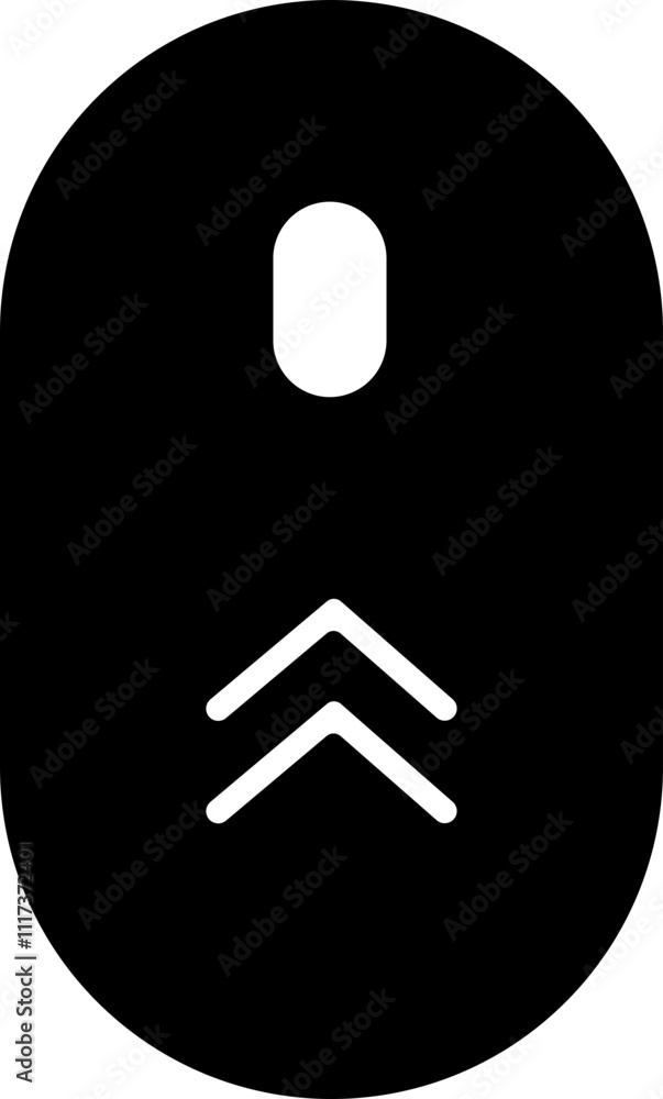Poster scroll mouse icon in trendy black flat style. swipe mouse sign vector illustration. modern pictogram