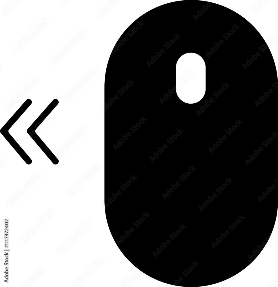 Poster scroll mouse icon in trendy black flat style. swipe mouse sign vector illustration. modern pictogram
