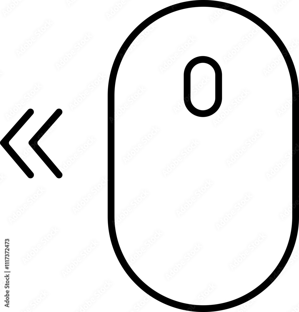 Poster scroll mouse icon in trendy black outline style. swipe mouse sign vector illustration. modern pictog