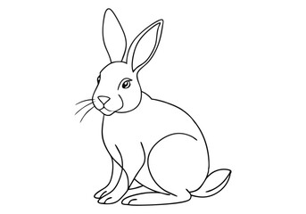Obraz premium Continuous One-Line Drawing of a Rabbit - Minimalist Animal Design