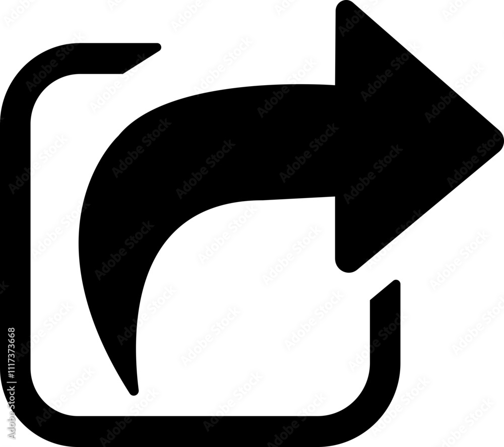 Poster share flat icon. arrow symbol. reply send forward button connection sign isolated on transparent bac