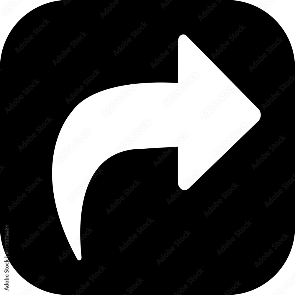 Poster share flat icon. arrow symbol. reply send forward button connection sign isolated on transparent bac