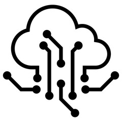 Cloud Tech Line Icon
