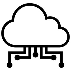 Cloud Tech Line Icon