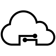 Cloud Tech Line Icon