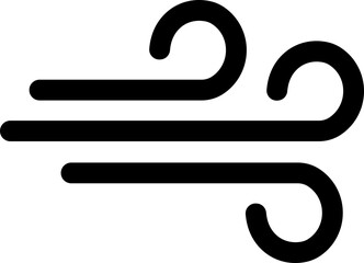 Wind icon fresh vector cloud air. Blowing wind / windy flat illustration for apps and website design. Premium Quality wind motion, air blow, swirl Design Element isolated on transparent background.