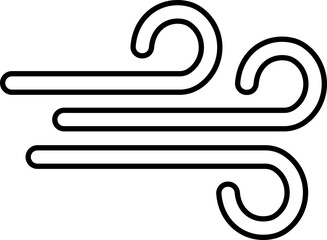 Wind icon fresh vector cloud air. Blowing wind / windy line illustration for apps and website design. Premium Quality wind motion, air blow, swirl Design Element isolated on transparent background.