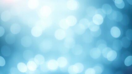 Abstract Blue Bokeh Background with Soft, Glowing Circles of Light
