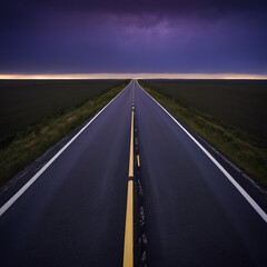 Fototapeta premium Linien - Minimalistische Straßenmarkierungen in urbanem Design