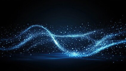 Fototapeta premium Abstract futuristic - technology with polygonal shapes on a dark blue background. Design digital technology concept. 3d illustration.