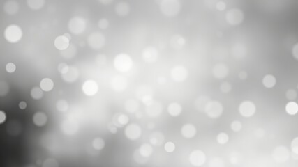 Abstract Gray Background with Soft White Bokeh Lights