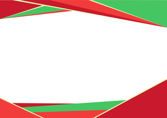 Abstract Frame Wallpaper with Christmas Theme. Red and Green Abstract Frame in High Resolution that can be use for Christmas Greeting Card or Wallpaper Background