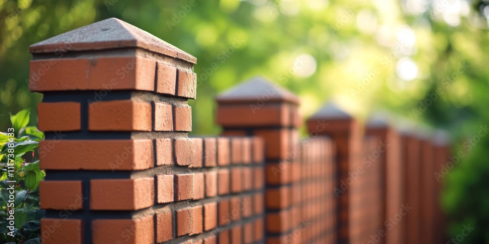 Poster red brick is ideal for fence building, providing durability and aesthetic appeal. using red brick in