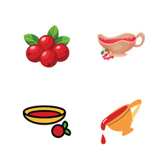Vector illustration of cranberry sauce
