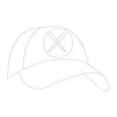 A CAP THEME LINE ART.