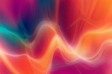 Obraz premium Abstract swirling neon light trails in a dark background 