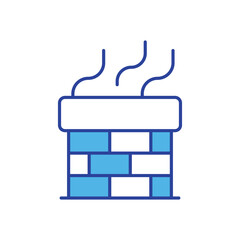 Chimney icon isolated on a white background. Vector illustration.