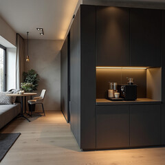 모던과 클래식의 조화: 거실과 주방 인테리어 디자인 Harmony of Modern and Classic: Living Room and Kitchen Interior Design