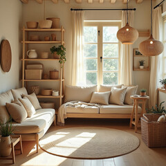 모던과 클래식의 조화: 거실과 주방 인테리어 디자인
Harmony of Modern and Classic: Living Room and Kitchen Interior Design