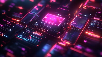 Obraz premium Transferring and exchanging creative digital data folder. Generative Ai