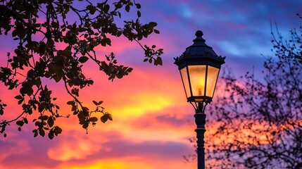 Street Light During Sunset
