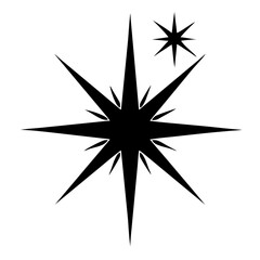 Fototapeta premium bethlehem star silhouette, christmas vector icon - silhouette vector art of bethlehem star, symbolizing holiday celebrations. christmas silhouette.