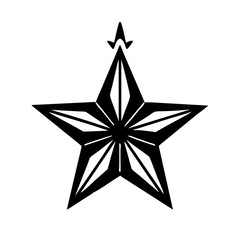 christmas tree star silhouette, christmas vector icon - silhouette vector art of christmas tree star, symbolizing holiday celebrations. christmas silhouette.