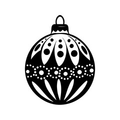 decorative bauble silhouette, christmas vector icon - silhouette vector art of decorative bauble, symbolizing holiday celebrations. christmas silhouette.