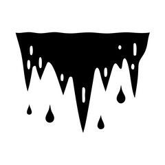 icicle silhouette, christmas vector icon - silhouette vector art of icicle, symbolizing holiday celebrations. christmas silhouette.